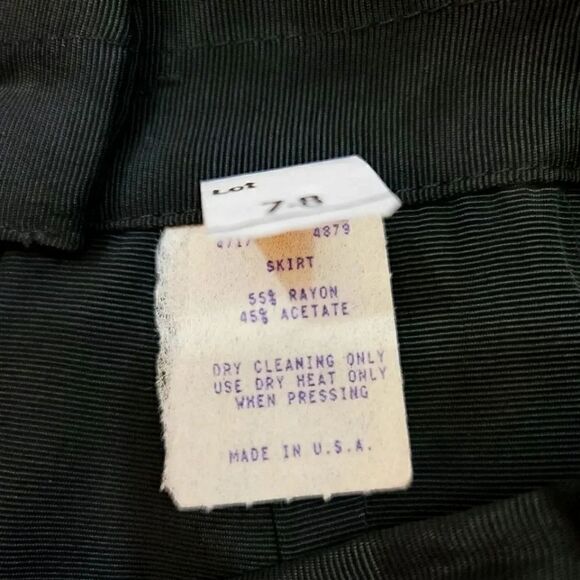 NEW Vintage 70's 80's Textured Weave A-line Skirt Size 7/8 - Picture 7 of 7